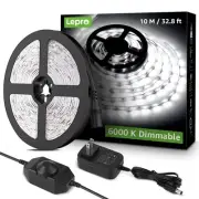LED Strip Light, 32.8Ft Dimmable Vanity Lights, 6000K Super Bright LED Tape L...