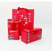 在飛比找ETMall東森購物網優惠-嶗山紅茶鐵盒一對能裝一斤（空盒 不單獨賣，搭配茶葉一起出售）