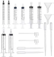 Perfume Refill Tool, 16Pcs Plastic Clear Perfume Dispenser Transfer Set, 8 Syringe Extractor for Liquid 4 Size, 4 Pipette Dropper 2 Size, 2 Refill Pump, 2 Funnel, For Perfume Transfer To Empty Bottle