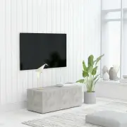 "TV Cabinet Concrete Gray 31.5""x13.4""x11.8"" Chipboard"