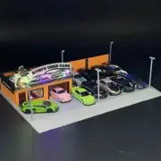 1/64 Scale Model Used Car Shop Parking Lot Dioramas Miniature Scene Layout