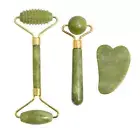 Natural Jade Roller Face Massage Anti Wrinkle Gua Sha Skin Care Beauty Tool