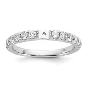 14k White Gold 5/8 Ct. Lab Grown Diamond VS/SI+ G+ Peg Set Engagement Ring