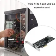 4 USB Port Expansion Card PCIe Interfaces for Fast Speed Data Transfer