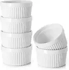 8 Oz Ramekins for Creme Brulee Porcelain Ramekins Oven Safe, Classic Style Ramek