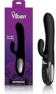 Viben Hypnotic Thrusting Rabbit Vibe w Swinging Clit Stim Black