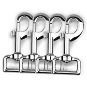 1 Inch Heavy Duty Chrome Swivel Snap Hooks Trigger Snaps Dog 1”-L-4 Pcs Silver