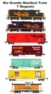 Rio Grande Manifest Train 7 magnet set Andy Fletcher