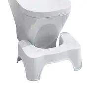 Bathroom Toilet Stool Potty Step Footstool Aid Non-Slip Portable White