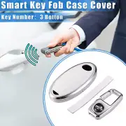 3 Button Remote Key Fob Cover Case with Keychain Set for Nissan Elgrand White