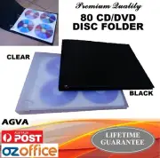 AGVA PREMIUM 80 CD DVD Disc Binder Sleeve Folder Wallet - BUY MORE UP to 50% OFF