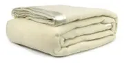 Jason Commercial Australian Wool Blanket 400gsm Bedding Doona - QUEEN/ KING - Ivory (Natural)