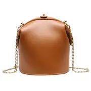 Creative Clip Shoulder Crossbody Bags Women PU Leather Solid Color Chain Messenger Bag Casual Ladies Purse