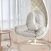 JCATPD Hanging Egg Chair Cushion Replacement, Thickened Hanging Basket Seat Cushion, Indoor/Outdoor Patio Hammock Swing Chair Cushion, Washable Egg Swing Cushion (Only Cushion) (Beige)