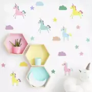 Boho Cartoon Cute Unicorn Animal Watercolor Vinyl Wall Sticker Home Decor Decals
