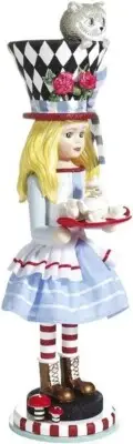 19.5-Inch Alice Nutcracker by Kurt Adler - Unique Wonderland Inspired Design