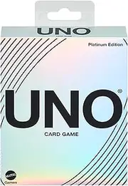 Mattel Games UNO Platinum Edition Card Game for Movie and Family Nights, Game Nights, Travel, Camping and Parties, Premium Trading Cards, HPY61