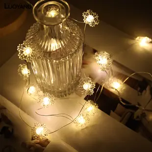 洛陽牡丹 LED耶誕節裝飾燈串 雪花耶誕老人麋鹿裝飾彩燈 2米20燈
