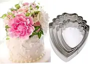 Peony Cutter & Cake Decorating and Flower Tool Kit Cookie Cutter Mold Petal Sugar Flower Making Tool (Silvery, One Size)