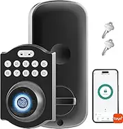 Advwin Fingerprint Smart Door Lock, Keyless Entry Door Lock, Easy Installation, Biometric Smart Locks for Front Door, Black