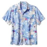 $118 Tommy Bahama Men's Coconut Point Oasis Camp Shirt, Paloma, S.