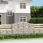 Arched Gabion Basket Corrosion Resistant Garden Stone Cage Retaining Wall Silver
