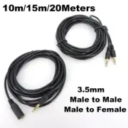 10/20m 3.5mm Jack 3pole Audio Male to male Female Plug Stereo extend Cable Cord