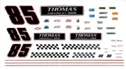 #85 BOBBY GERHART THOMAS CHEVROLET 1/64th HO Scale Waterslide Decals