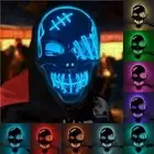 Headwear Full Face Mask Halloween Costume Props Skull Glowing Mask Christmas