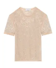 Blumarine Embellished T-Shirt Nude
