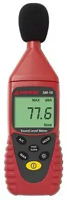 Amprobe SOUND LEVEL METER SM-10 35dB-130dB Digital LCD Display +9V Battery