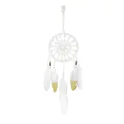 Creative Home Bright Off Handmade Dream Catcher Hanging Decoration Wind Chime For Girl Room(White )