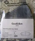 Goodfellow & Co Adult Reusable Face Masks Blue & Gray Plaid Size OSFM Masks NEW