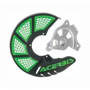 Acerbis X-Brake Vented Front Disc Cover with Mounting Kit Black/Green 1655270146