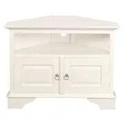 Tasmania 2 Door Corner TV Stand - White
