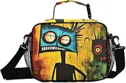 Man Abstract Art Insulated Lunch Box for Women Men - Ideal for Work, Picnics - Includes Adjustable Shoulder Strap