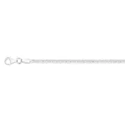 Silver 19cm Wheat Chain Bracelet