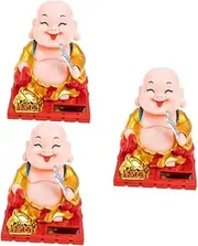 ifundom 3pcs Maitreya Buddha Statue Car Decor Home Car Ornament Maitreya Buddha Figurine Decorati