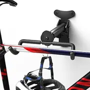 Bike Wall Mount Hanger Adjustable - Space Saving Horizontal Bicycle Rack for Mountain/Road/Hybrid Bikes | Secure Home Garage Storage with Easy Installation | 2-Pack Cycling Holder Hook,Black
