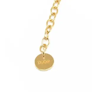 Christian Dior Jadior 英字LOGO水鑽珍飾項鍊.金