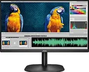 AOC 23.8" 24B2XH 75Hz FHD Flicker-Free Frameless IPS Monitor (Renewed)