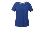 Brook Taverner Womens/Ladies Verona Crepe De Chine Short Sleeved Blouse (Royal Blue/ Navy) (12)