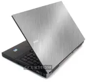 BRUSHED ALUMINUM Vinyl Lid Skin Decal fits Dell Precision M6400 M6500 Laptop