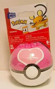 Mega Construx Pokemon Dedenne Series 21 Love Ball Builder Set 31 Pieces