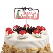 Merry Christmas cake Topper Red Christmas Tree