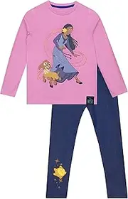 [Disney] Wish Girls Top And Leggings Set | Asha And Wish Coordinating Outfit | Girls' Clothing Sets