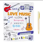 Love Music Notebook & Pen Stationary Gift Set