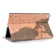 MCC For Samsung Galaxy Tab A8 10.5" X200 X205 World Map Leather Case Cover A 8 [Beige / Green (Light)]