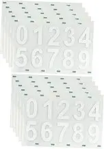 HOUDERCO 10 Pack Waterproof Mailbox Numbers Decals Reflective House Address Stickers for Outdoor Use