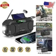 All-in-One Waterproof Bluetooth Speaker & Hand Crank Emergency Radio with SOS